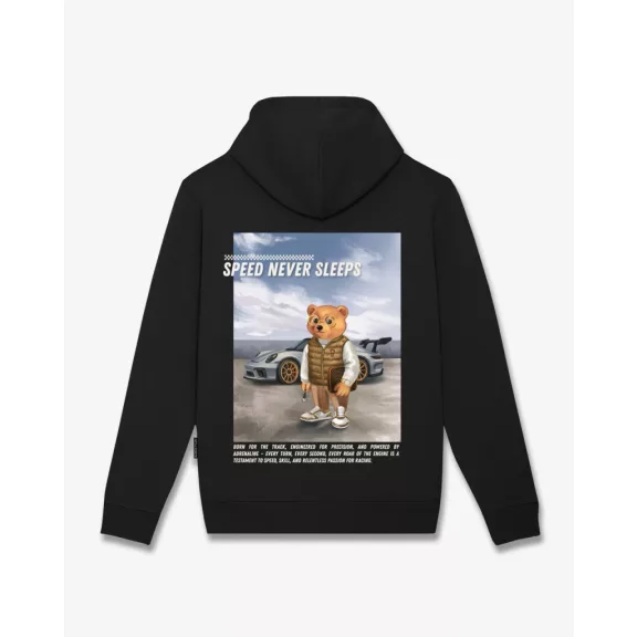 FW26 Backprint Hoodie Filou 187 SPEED NEVER SLEEPS - Black FW26 Backprint Hoodie Filou 187 SPEED NEVER SLEEPS - Black