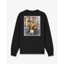   FW26 Backprint Poster Pullover Filou 183 Chalet Owners Club - Black