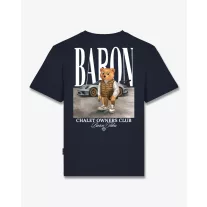   FW26 Backprint T-Shirt Filou 187 Chalet Owners Club BARON - Oxford Blue