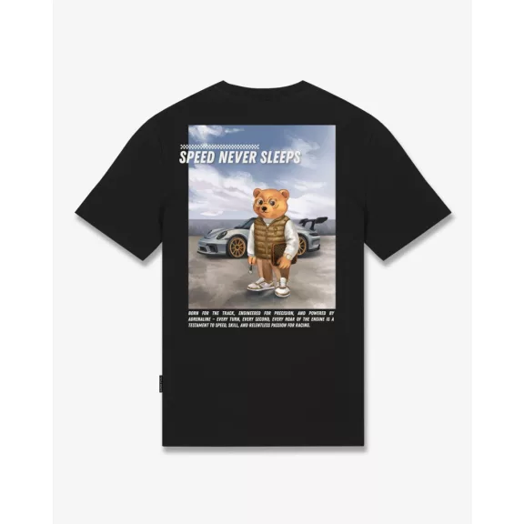 FW26 Backprint T-Shirt Filou 187 SPEED NEVER SLEEPS - Black FW26 Backprint T-Shirt Filou 187 SPEED NEVER SLEEPS - Black