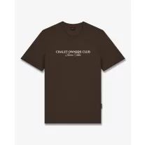   FW26 Backprint Poster T-Shirt Filou 183 Chalet Owners Club - Chocolate Brown