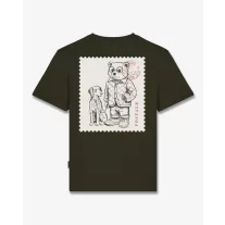 FW26 Backprint T-Shirt Filou 182 STAMP - Olive Green