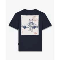 FW26 Backprint T-Shirt Filou 186 STAMP - Oxford Blue