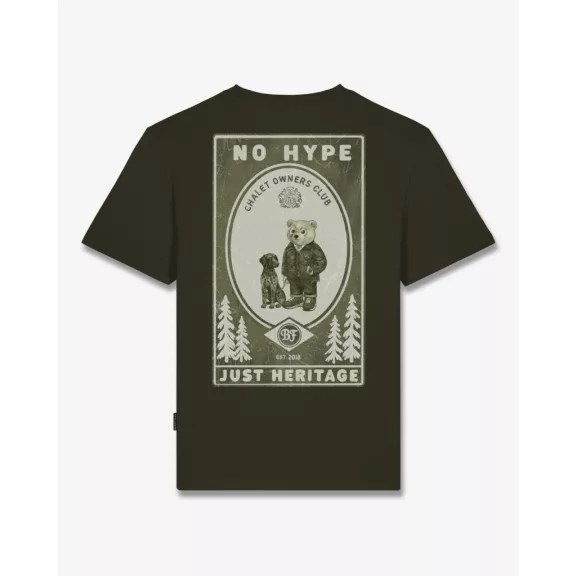 FW26 Backprint T-Shirt Filou 182 NO HYPE - Olive Green FW26 Backprint T-Shirt Filou 182 NO HYPE - Olive Green