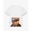 FW26 Backprint T-Shirt Half Filou with SKI GLASSES - White