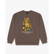 FW26 Oversized Pullover CHEETAH - Chocolate Brown