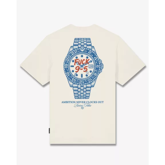 FW26 Oversized Backprint T-Shirt FUCK 9-5 - Off-White FW26 Oversized Backprint T-Shirt FUCK 9-5 - Off-White