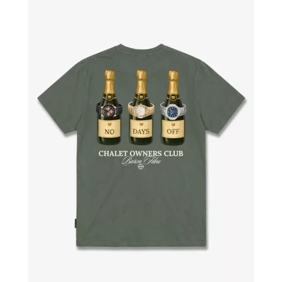 FW26 Oversized Backprint T-Shirt BOTTLES AND WATCHES - Olive Green FW26 Oversized Backprint T-Shirt BOTTLES AND WATCHES - Olive Green
