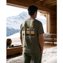  FW26 Oversized Backprint T-Shirt BOTTLES AND WATCHES - Olive Green