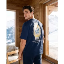 FW26 Oversized Backprint T-Shirt FUCK 9-5 - Oxford Blue