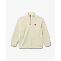   FW26 Signature Embroidered Half-Zip Fleece Pullover - Off-White