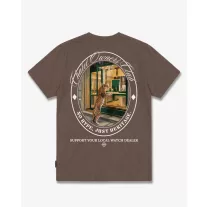   FW26 Oversized Backprint T-Shirt WATCH DEALER - Chocolate Brown
