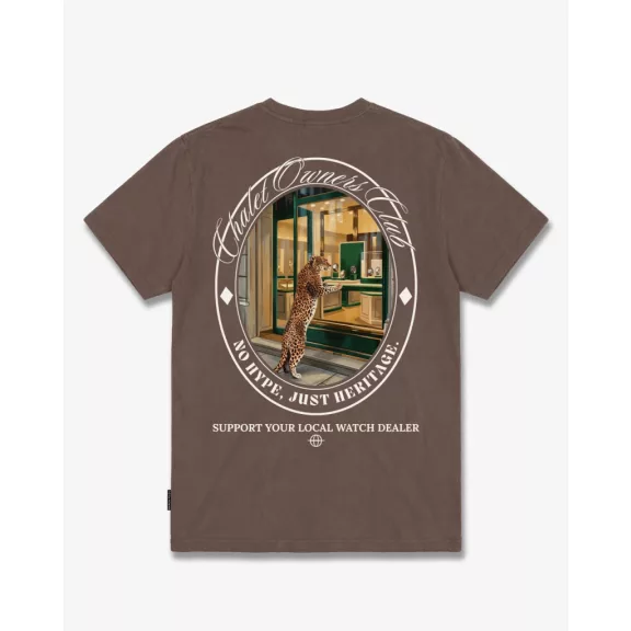 FW26 Oversized Backprint T-Shirt WATCH DEALER - Chocolate Brown FW26 Oversized Backprint T-Shirt WATCH DEALER - Chocolate Brown