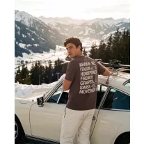   FW26 Oversized Backprint T-Shirt ARAB MONEY - Chocolate Brown