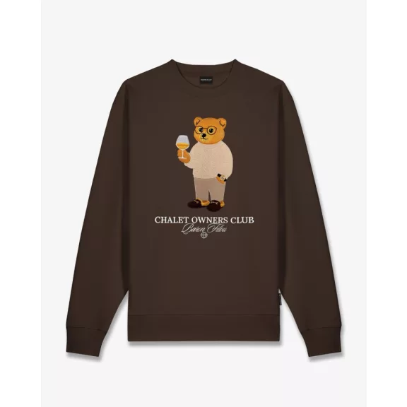 FW26 Embroidered Pullover Filou 181 - Chocolate Brown FW26 Embroidered Pullover Filou 181 - Chocolate Brown