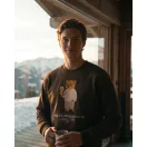 FW26 Embroidered Pullover Filou 181 - Chocolate Brown FW26 Embroidered Pullover Filou 181 - Chocolate Brown