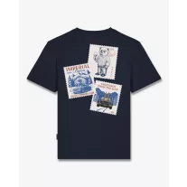 FW26 Backprint T-Shirt Filou 181 WINTER STAMPS - Oxford Blue