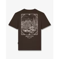   FW26 Poster Lineart Backprint T-Shirt Filou 186 - Chocolate Brown