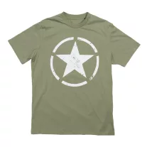 Star T - olive/white