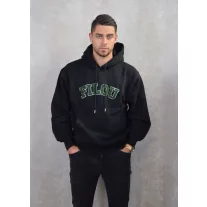   Oversized Backprint Hoodie Chenille Filou, Cash Stack - Black