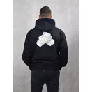 Oversized Backprint Hoodie Chenille Filou, Cash Stack - Black