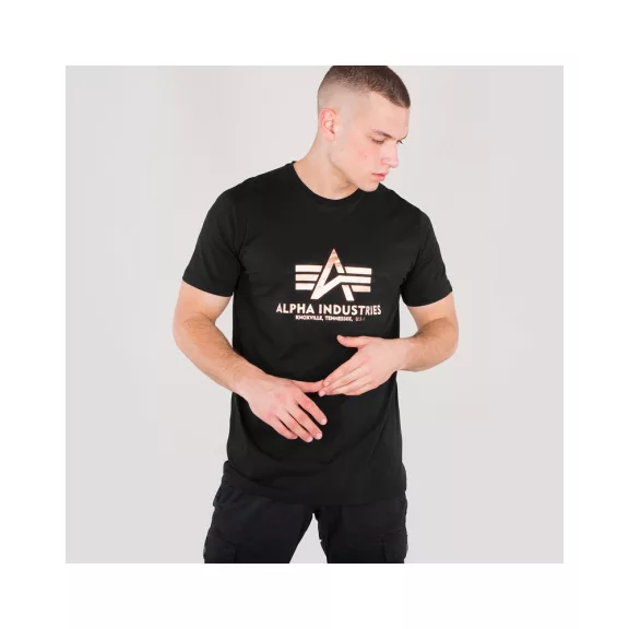 Basic T Foil Print - black/gold Basic T Foil Print - black/gold