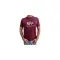 Basic T Foil Print - burgundy/gold
