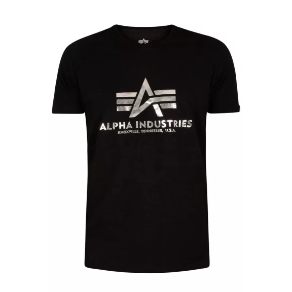 Basic T Foil Print - black/metal silver Basic T Foil Print - black/metal silver