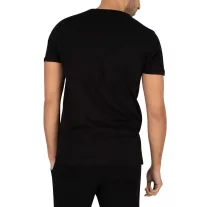 Basic T Foil Print - black/metal silver