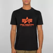Basic T Neon Print - black/neon orange