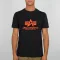 Basic T Neon Print - black/neon orange