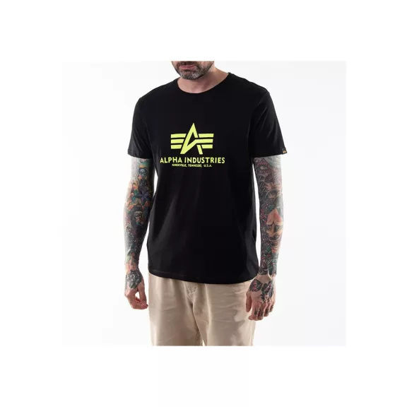 Basic T Neon Print- black/neon yellow Basic T Neon Print- black/neon yellow