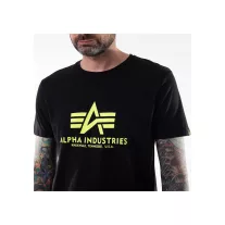 Basic T Neon Print- black/neon yellow