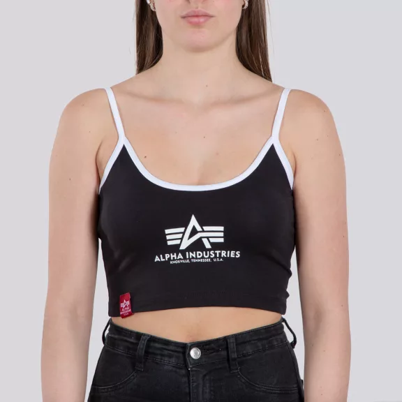 Basic ML Cropped Tank Top Woman - black Basic ML Cropped Tank Top Woman - black