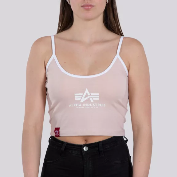 Basic ML Cropped Tank Top Woman - pale peach Basic ML Cropped Tank Top Woman - pale peach