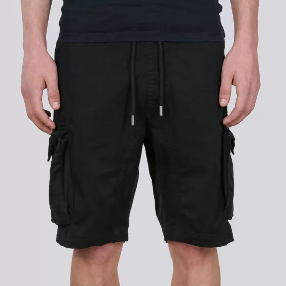 Cotton Twill Jogger Short - black Cotton Twill Jogger Short - black