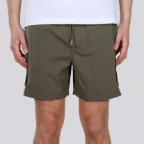Nylon Cargo Jogger Short - olive