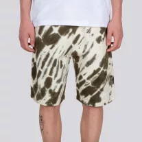 Tie Dye Shorts - dark olive