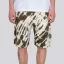 Tie Dye Shorts - dark olive
