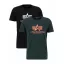 Basic T 2 Pak - black/dark petrol