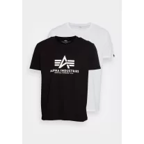 Basic T 2 Pak - black/white