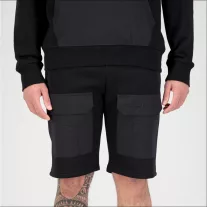 Sweat Nylon Cargo Shorts - black
