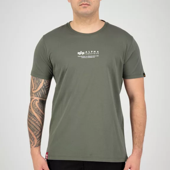 Alpha Wording T - dark olive Alpha Wording T - dark olive