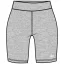 Basic Bike Shorts SL Woman - greyheather/white