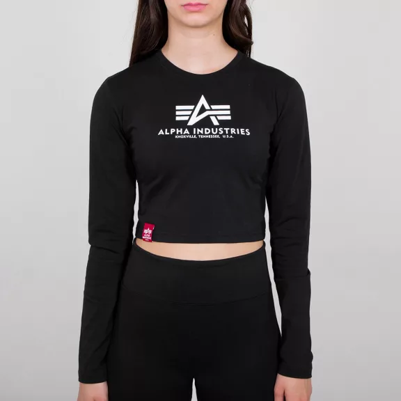 Basic Cropped LS - black Basic Cropped LS - black