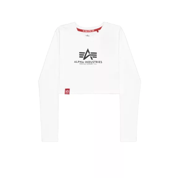 Basic Cropped LS - white Basic Cropped LS - white