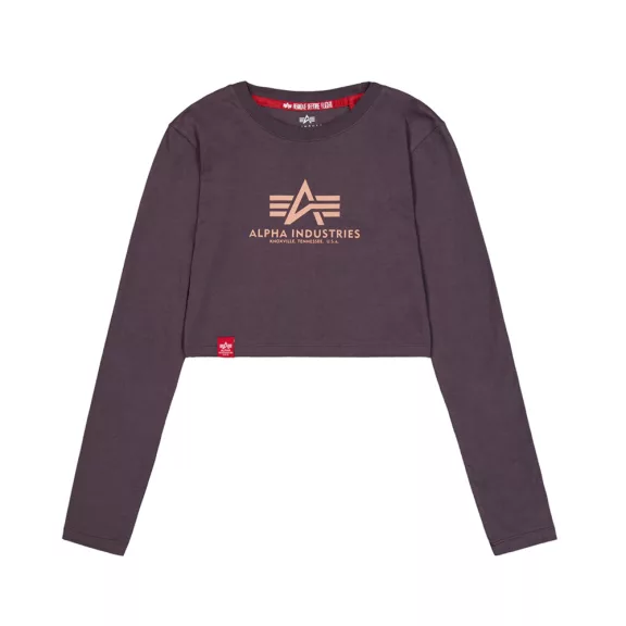 Basic Cropped LS - plum Basic Cropped LS - plum