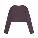 Basic Cropped LS - plum Basic Cropped LS - plum