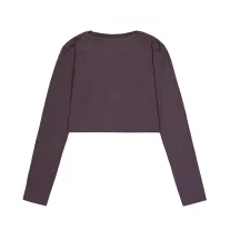 Basic Cropped LS - plum