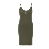 Basic Dress Small Logo Woman - dark olive